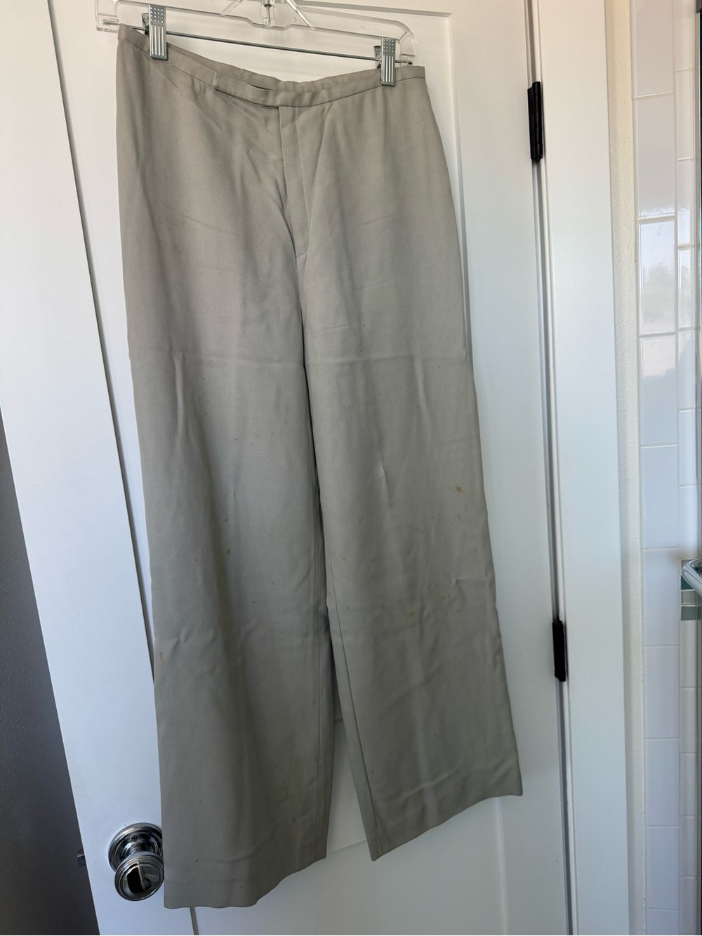 Banana Republic Light Gray Silk Dress Pants